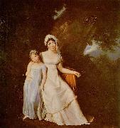 Marguerite Gerard Mme de Stael et sa fille France oil painting artist